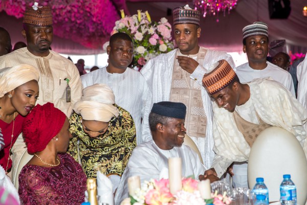 Buhari’s Children, Yusuf, Halima, Zahra & Hubby At Amosun’s Daughter’s Wedding