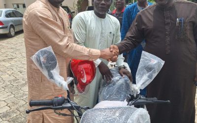 The Niger State Board of Internal Revenue Service donated six brand-new motorcycles to the Niger State Urban Development Board