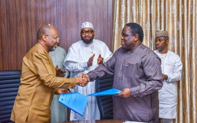 The Farmer Governor of Niger State, Mohammed Umaru Bago, signed a Framework Agreement for Commodities Off-take between Niger Food Security & Logistics Company