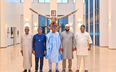 INSECURITY: FARMER GOVERNOR UMARU BAGO AND TWO OF HIS COLLEAGUES VISIT THE NSA AND THE HEAD OF SSS FOR MORE SECURITY SUPPORT