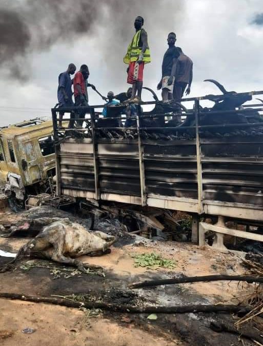 FARMER GOVERNOR UMARU BAGO EXPRESSES SADNESS OVER LOSS OF LIVES AND PROPERTY FROM A PETROL TANKER EXPLOSION IN AGAIE