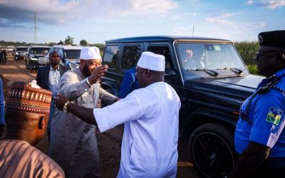 FARMER GOVERNOR UMARU BAGO GETS A ROUSING WELCOME BACK TO THE STATE